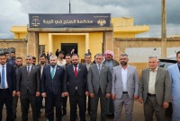 افتتاح محكمة الصلح في بلدة الزربة بريف حلب (فيس بوك)