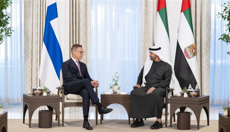 رئيس الدولة ورئيس فنلندا يبحثان هاتفياً تطورات الأوضاع في الشرق الأوسط