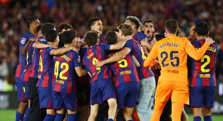 برشلونة بطلاً للدوري الإسباني للمرة الـ29
