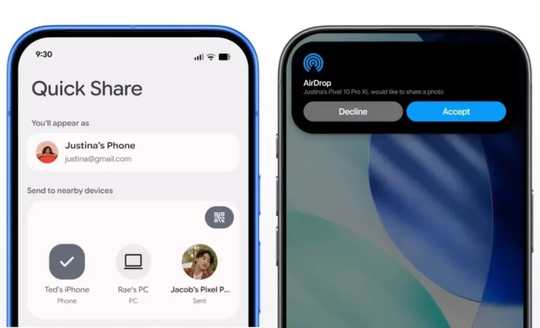 هواتف اندرويد ستحصل قريبًا على دعم AirDrop عبر Quick Share - التقنية بلا حدود