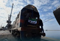انطلاق أول رحلة قطار لنقل الحبوب من اللاذقية إلى حلب بعد توقف 15 عاما - (مصدر الصورة الإخبارية السورية)