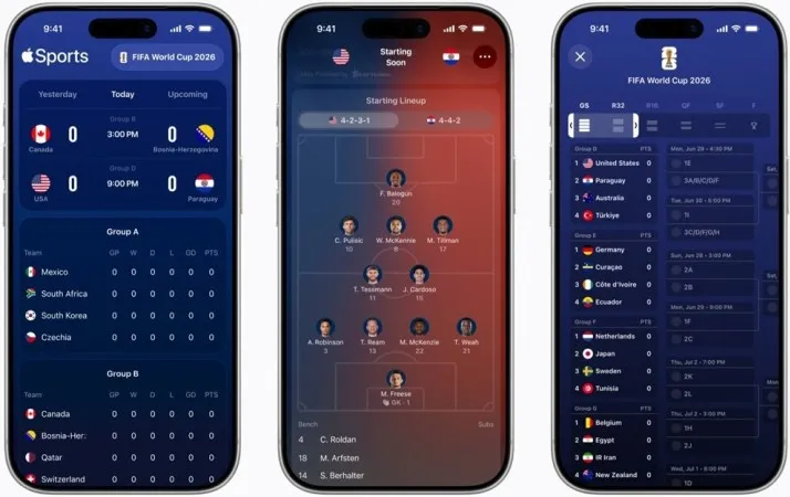 تطبيق Apple Sports ينطلق عالميًا بميزات جديدة لكأس العالم 2026 تطبيق Apple Sports يتوسع إلى أكثر من 90 دولة مع مزايا خاصة بكأس العالم 2026 - التقنية بلا حدود