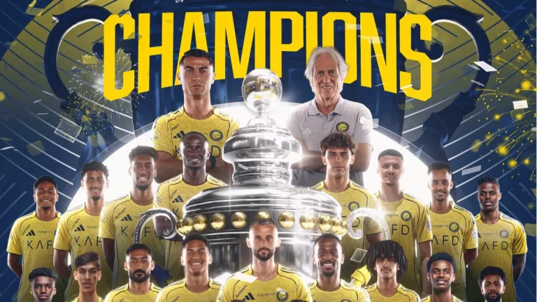 هل ينجح النصر في مواصلة الضغط على الاتحاد واعتلاء منصة البطولة؟ شاهد واستمتع.. لحظة تتويج النصر ببطولة الدوري السعودي 2026