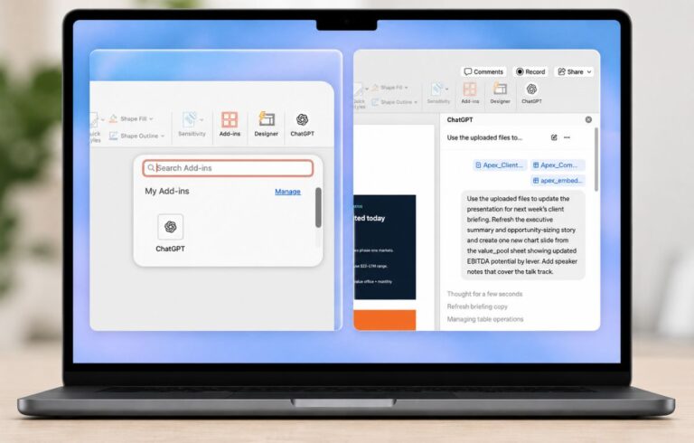 ChatGPT يصل إلى PowerPoint لإنشاء العروض التقديمية بالذكاء الاصطناعي | البوابة التقنية