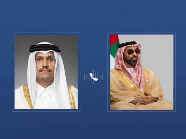 طحنون بن زايد ورئيس وزراء قطر يبحثان هاتفياً التطورات الإقليمية