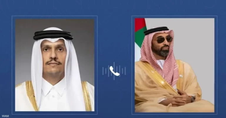 طحنون بن زايد ورئيس الوزراء القطري يتبادلان الآراء حول تطورات إقليمية متسارعة طحنون بن زايد ورئيس الوزراء القطري يبحثان هاتفيا التطورات الإقليمية الراهنة