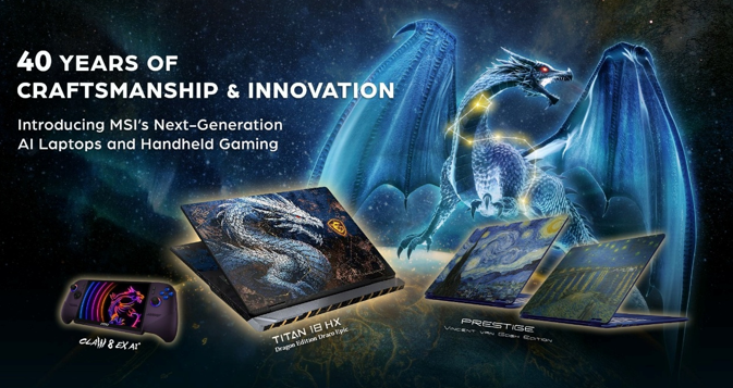 MSI تطلق جهاز الألعاب المحمول Claw 8 EX AI+ بمعالج Intel® Arc™ في COMPUTEX 2026 كشفت MSI عن جهاز الألعاب المحمول Claw 8 EX AI+ بمعالج Intel® Arc™ G3 Extreme وTitan 18 HX Dragon Edition Draco Epic في معرض COMPUTEX 2026 - التقنية بلا حدود