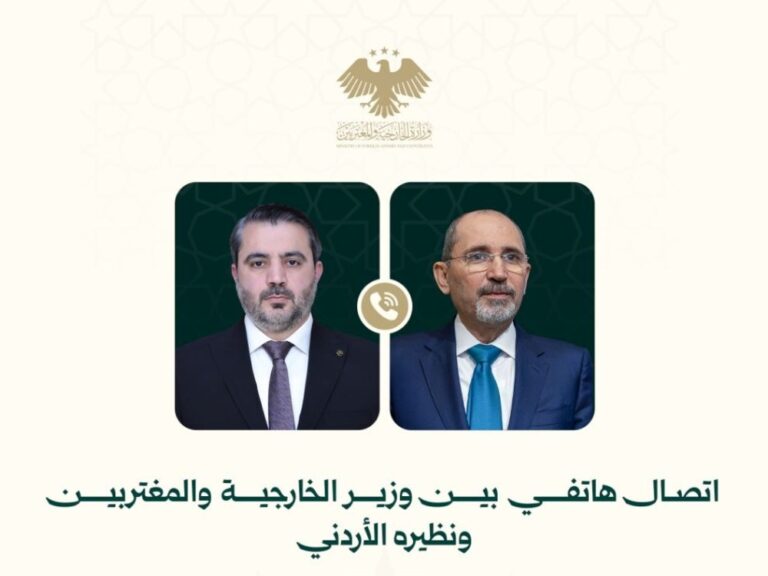الشيباني والصفدي يتبادلان الآراء حول التطورات الإقليمية الهاتفية الشيباني والصفدي يبحثان هاتفياً التطورات الإقليمية الأخيرة