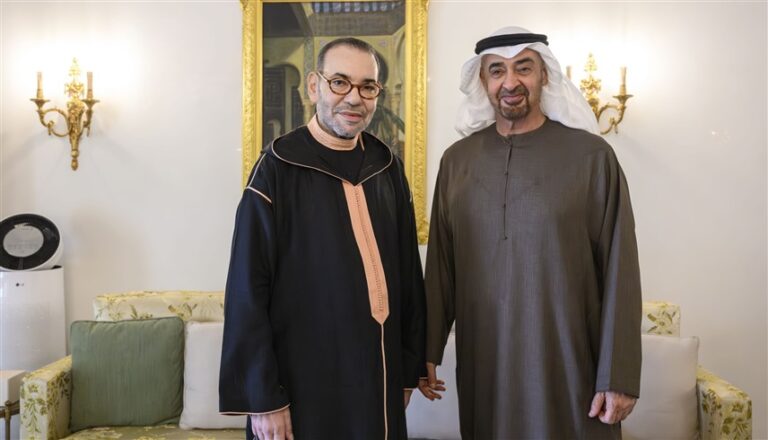 قمة مغربية: بن زايد وبن السادس يناقشان قضايا إقليمية ودولية حيوية محمد بن زايد ومحمد السادس يبحثان في المغرب قضايا إقليمية ودولية