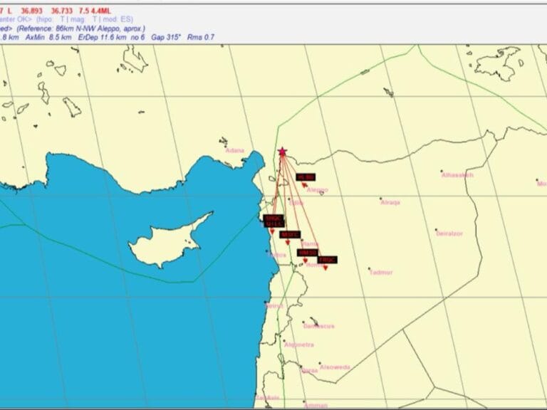 هزة أرضية قوية 4.4 تضرب شمال غرب حلب وتثير المخاوف بين السكان المركز الوطني للزلال: هزة أرضية بقوة 4.4 درجات تضرب شمال غرب حلب