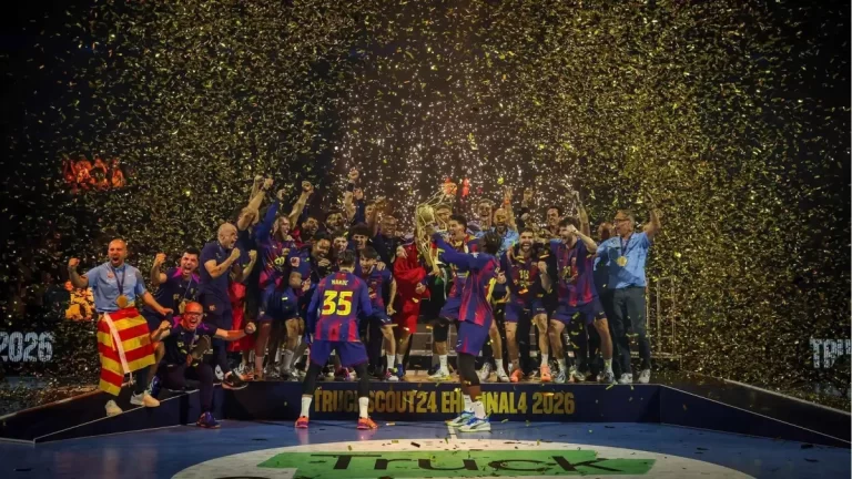 برشلونة يحقق إنجازاً تاريخياً: بطلاً لدوري أبطال أوروبا لكرة اليد 13 مرة برشلونة بطلاً لدوري أبطال أوروبا لكرة اليد للمرة الـ13 في تاريخه
