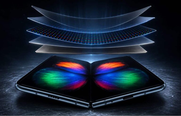 سامسونغ تعلن عن تقنية Flex Titanium لتعزيز متانة شاشات الهواتف القابلة للطي سامسونغ تعلن عن تقنية Flex Titanium لتعزيز متانة شاشات الهواتف القابلة للطي