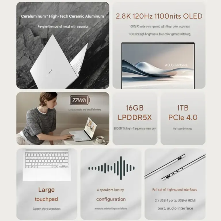أسوس تطلق حاسوب ZenBook 14 Air 2026 بشاشة OLED ومعالج AMD بتصميم نحيف أسوس تطلق حاسوب ZenBook 14 Air 2026 بشاشة OLED ومعالج AMD بتصميم نحيف
