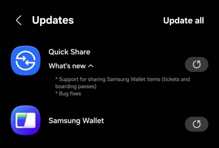 سامسونج تضيف ميزة مشاركة عناصر Samsung Wallet عبر Quick Share سامسونج تضيف ميزة مشاركة عناصر Samsung Wallet عبر Quick Share